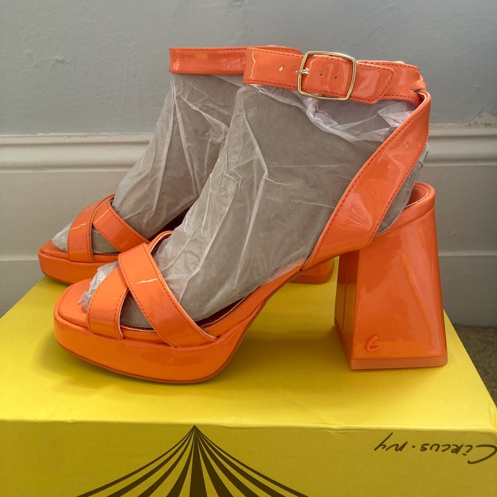 Orange Heels Women's Size 8